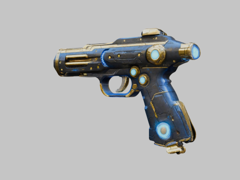 Pistola futurista Modelo 3D