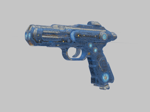 Pistola futurista Modelo 3D