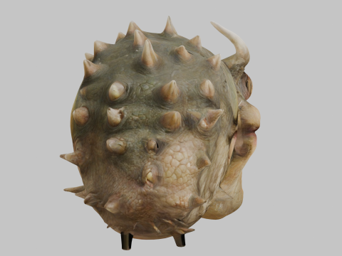 Голова монстра рептилии фэнтези 3D Модель