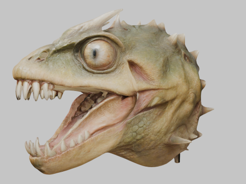 Голова монстра рептилии фэнтези 3D Модель