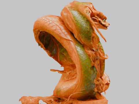 Serpent Snake Decoration Sculpture 3D Model