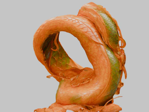 Serpent Snake Decoration Sculpture 3D Model