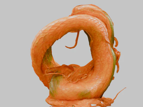 Serpent Snake Decoration Sculpture 3D Model