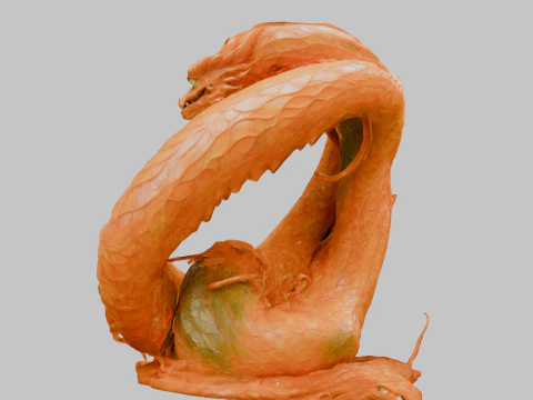 Serpent Snake Decoration Sculpture 3D Model