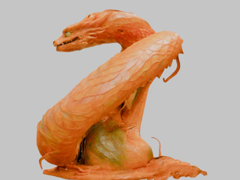 Serpent Snake Decoration Sculpture 3D Model