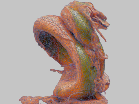 Serpent Snake Decoration Sculpture 3D Model