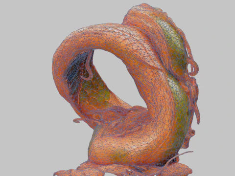 Serpent Snake Decoration Sculpture 3D Model