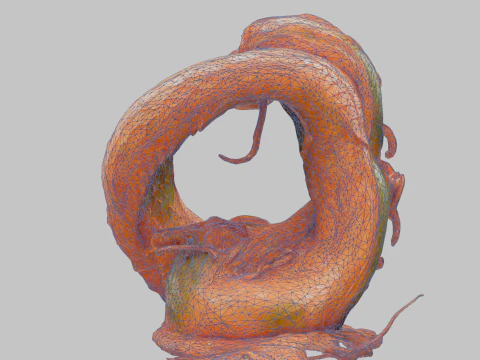 Serpent Snake Decoration Sculpture 3D Model