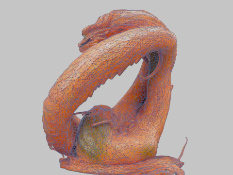 Serpent Snake Decoration Sculpture 3D Model