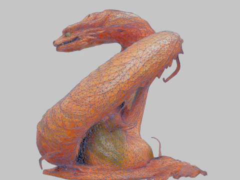 Serpent Snake Decoration Sculpture 3D Model