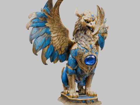 Скульптура Грифона 3D Модель