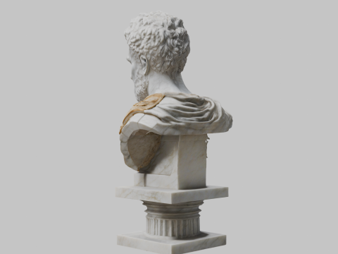 Patung Tokoh Marmer Romawi Model 3D