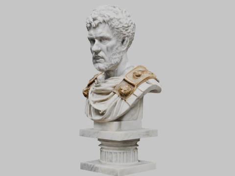 Roman MArble Figure Sculpture 3D Model
