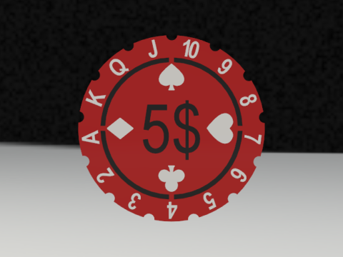 पोकर चिप 02 नोजल 3D प्रिंट मॉडल