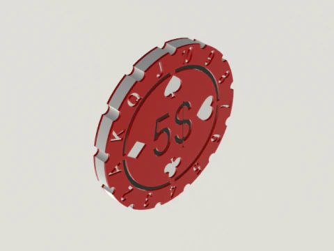 Poker Chip 02 Noozle 3D Print Model