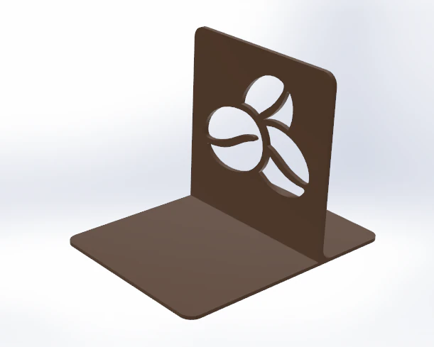 Coffee Bean Bookend - Shelf Book Holder 3D Print Model .c4d .max .obj .3ds .fbx .stl .blend