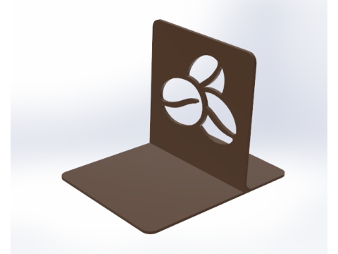 Coffee Bean Bookend - Shelf Book Holder 3D Print Model