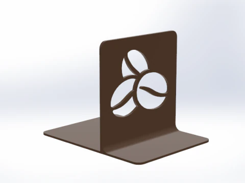 Coffee Bean Bookend - Shelf Book Holder 3D Print Model