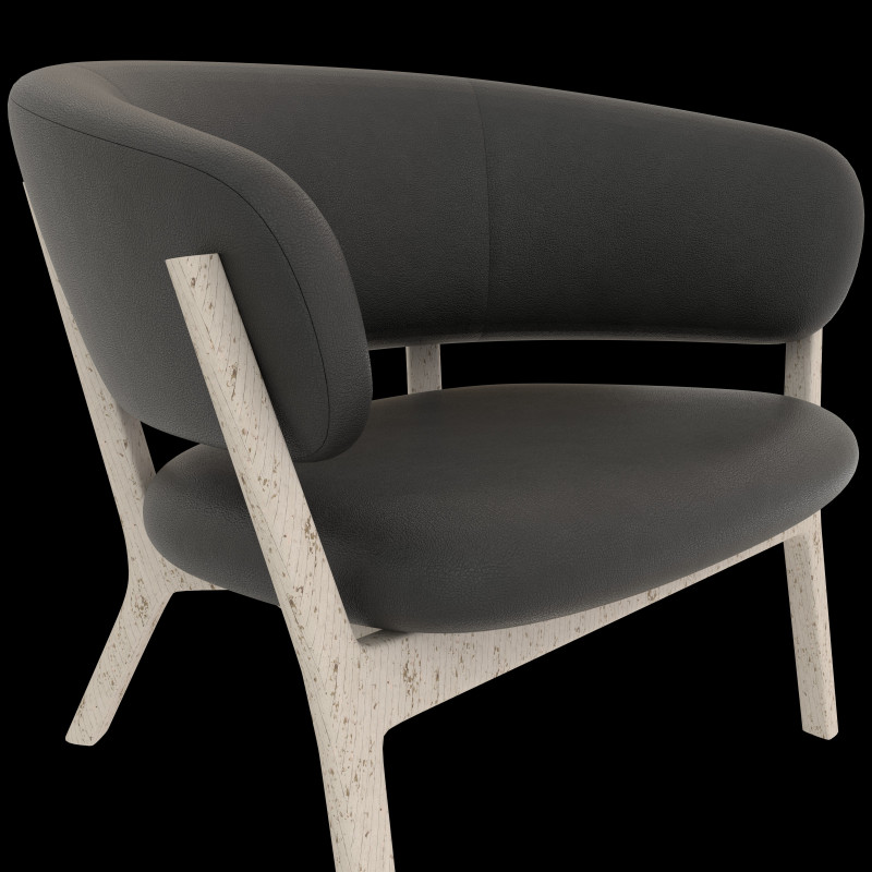 Fauteuil moderne en bois Modèle 3D .c4d .max .obj .3ds .fbx .stl .blend