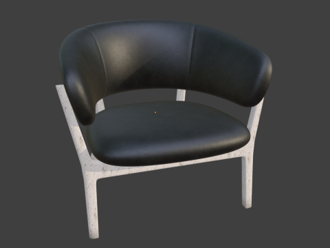 Fauteuil moderne en bois Modèle 3D