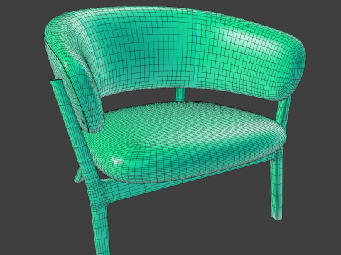 Fauteuil moderne en bois Modèle 3D
