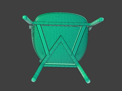 Fauteuil moderne en bois Modèle 3D