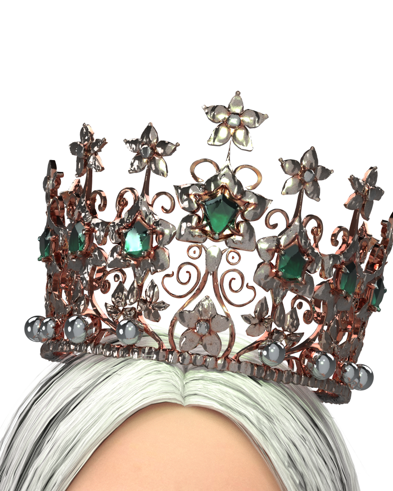 Tiara hijau Model 3D .c4d .max .obj .3ds .fbx .stl .blend 