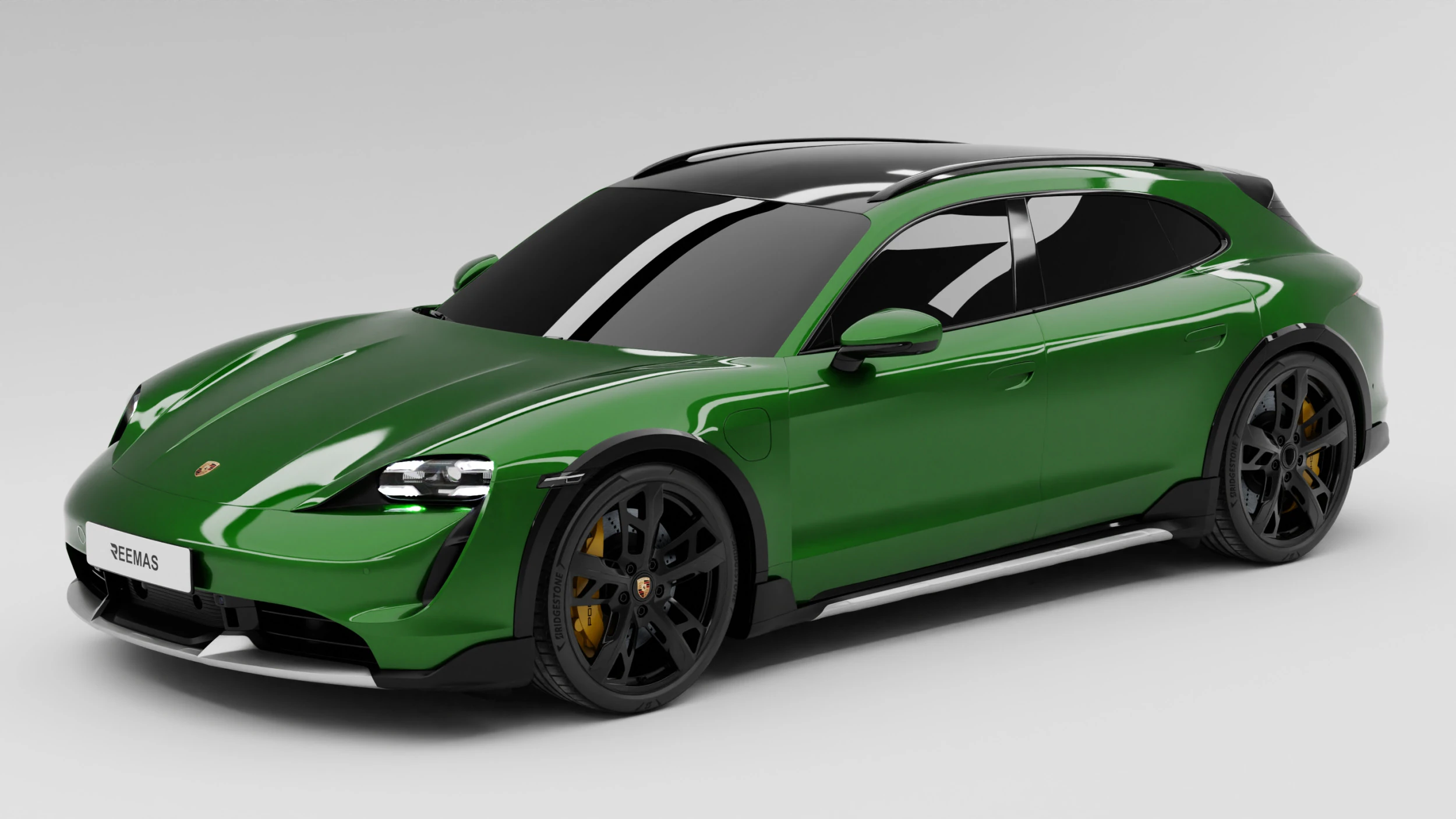 Porsche Taycan Turbo S Cross Turismo With Interior 3D Model .c4d .max .obj .3ds .fbx .stl .blend 