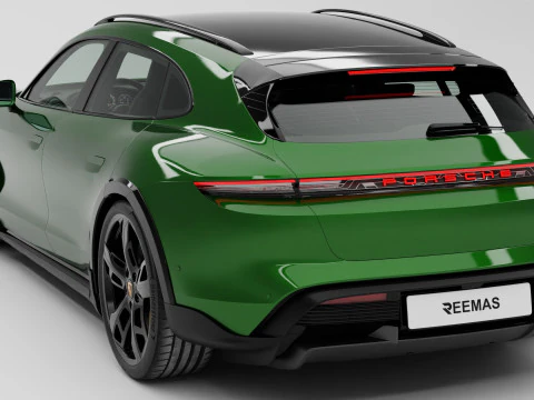 Porsche Taycan Turbo S Cross Turismo With Interior 3D Model