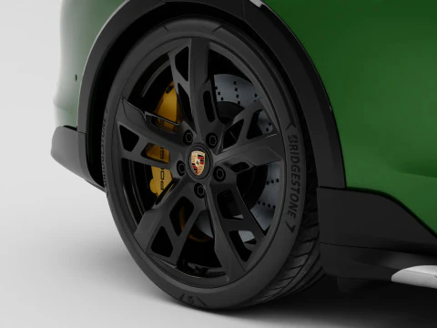 Porsche Taycan Turbo S Cross Turismo With Interior 3D Model