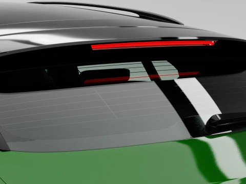 Porsche Taycan Turbo S Cross Turismo With Interior 3D Model