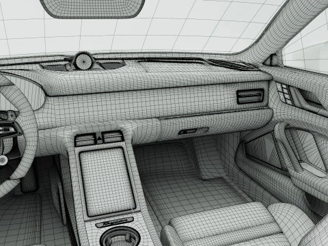 Porsche Taycan Turbo S Cross Turismo With Interior 3D Model