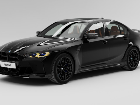 Bayerische Motoren Werke Aktiengesellschaft M3 G82 With HQ Interior Rigged 3D Model