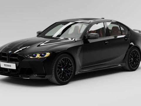 Bayerische Motoren Werke Aktiengesellschaft M3 G82 With HQ Interior Rigged 3D Model