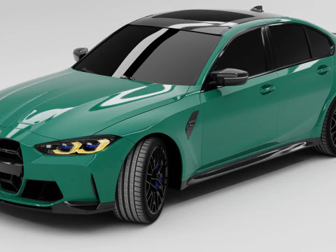 Bayerische Motoren Werke Aktiengesellschaft M3 G82 With HQ Interior Rigged 3D Model