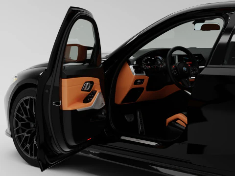Bayerische Motoren Werke Aktiengesellschaft M3 G82 With HQ Interior Rigged 3D Model