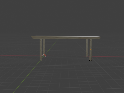 Stół z prawdziwą teksturą Model 3D