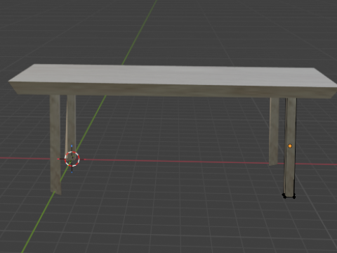 Stół z prawdziwą teksturą Model 3D