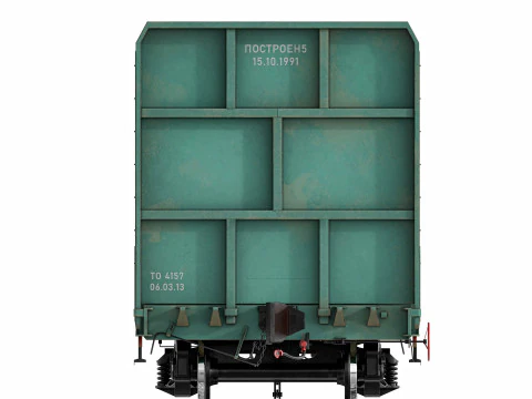 Flatcar 13-198 for timber 3D Model