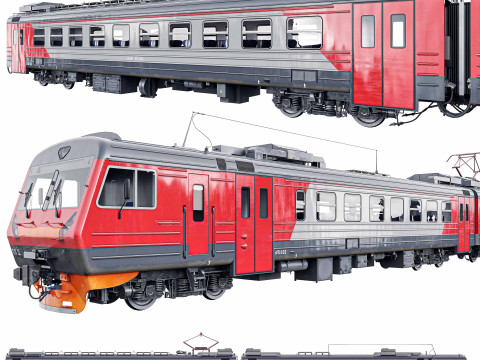 Passenger Train ED4M 3D Model