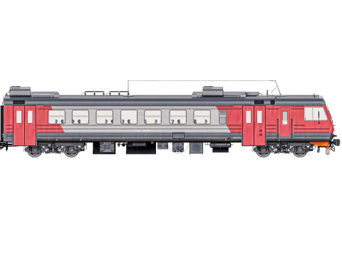 Passenger Train ED4M 3D Model