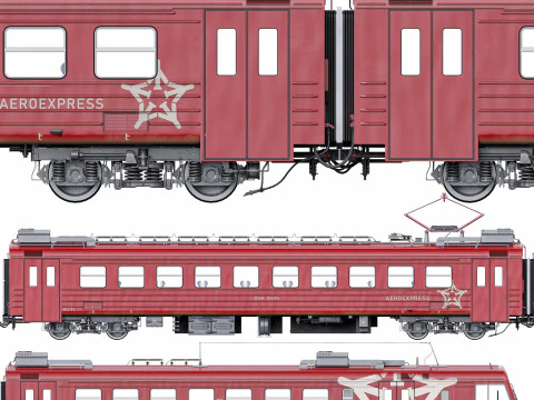 Passenger Train ED4M- EXPRESS 3D Model