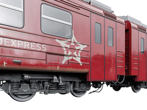 Passenger Train ED4M- EXPRESS 3D Model