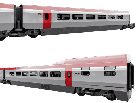 TGV PBKA THALYS-Wagon 3D Model