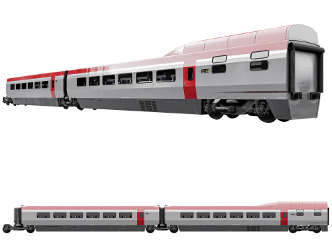 TGV PBKA THALYS-Wagon 3D Model