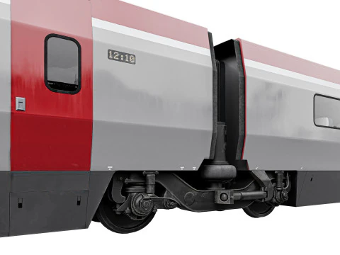 TGV PBKA THALYS-Wagon 3D Model