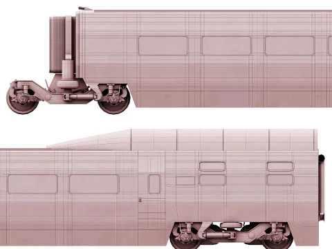 TGV PBKA THALYS-Wagon 3D Model