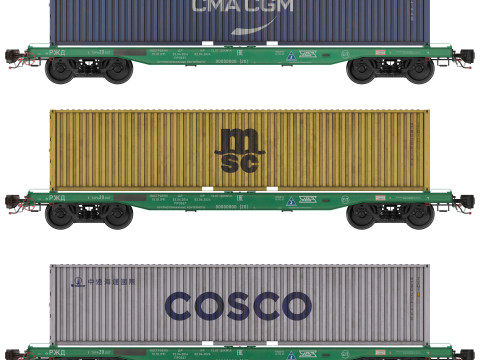 Flat Wagon 13-192-03 3D Model