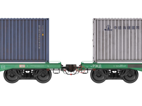 Flat Wagon 13-192-03 3D Model