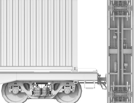 Flat Wagon 13-192-03 3D Model
